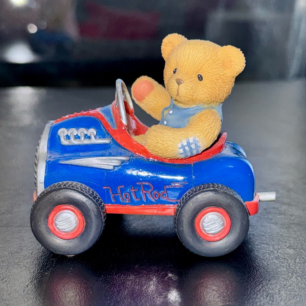 Cherished Teddies Ken “You Make My Heart Race” Hot Rod Figurine 1999 w/ Box